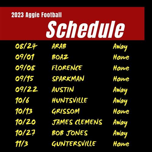  2023 Aggie Football Schedule
